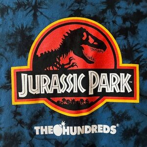 The Hundreds Jurassic Park Tee - Black and Blue Tie Dye